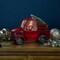Northlight LED Lighted Santa in Red Retro Truck with Christmas Tree Snow Globe - 9"